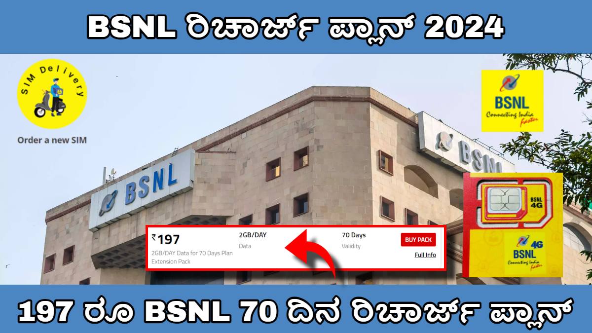 BSNL Recharge plan 2024, BSNL Recharge plan 2024 Karnataka